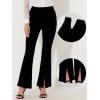 imageAllegra K Elegant Work Office Business Pants for Womens Solid High Waist Split Hem Flare Leg Long Pant