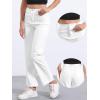 imageAllegra K Faux Leather Pants for Womens High Waist Straight Leg Punk PU TrousersWhite