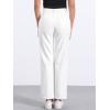 imageAllegra K Faux Leather Pants for Womens High Waist Straight Leg Punk PU TrousersWhite