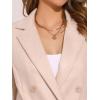 imageAllegra K Faux Suede Blazer for Womens Business Casual Lapel Collar Double Breasted Suit JacketBeige