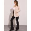 imageAllegra K Faux Suede Blazer for Womens Business Casual Lapel Collar Double Breasted Suit JacketBeige