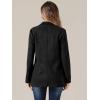 imageAllegra K Faux Suede Blazer for Womens Business Casual Lapel Collar Double Breasted Suit JacketBlack