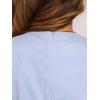 imageAllegra K Faux Suede Dresses for Womens Sleeveless Crewneck Split Hem Work Office Sheath DressLight Blue