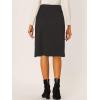 imageAllegra K Faux Suede Skirt for Womens Button Front High Waist 2025 Fall Knee Length ALine SkirtsBlack