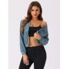imageAllegra K Lace Jackets for Womens Stand Collar Zip Up Lightweight Gothic Sheer Baseball JacketBlue Grey