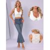 imageAllegra K Lace Tank Camisole Top for Womens V Neck Y2K Crop TopsWhite