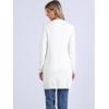 imageAllegra K Long Cardigan Sweaters for Womens Long Sleeve Open Front Lightweight Knit Cardigans TrendyWhite