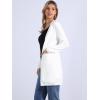 imageAllegra K Long Cardigan Sweaters for Womens Long Sleeve Open Front Lightweight Knit Cardigans TrendyWhite