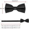 imageAllegra K Mens Bow Ties Solid Layered Adjustable Straps PreTied Bowties for FormalBlack
