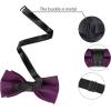 imageAllegra K Mens Bow Ties Solid Layered Adjustable Straps PreTied Bowties for FormalDeep Purple