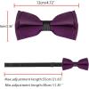 imageAllegra K Mens Bow Ties Solid Layered Adjustable Straps PreTied Bowties for FormalDeep Purple