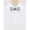 imageAllegra K Mens Bow Ties Solid Layered Adjustable Straps PreTied Bowties for FormalSilver Gray