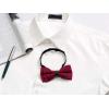 imageAllegra K Mens Bow Ties Solid Layered Adjustable Straps PreTied Bowties for FormalWine Red