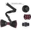 imageAllegra K Mens PreTied Adjustable Polka Dots Neck Ties Tuxedo Work Party Prom BowtieWine Red