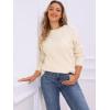imageAllegra K Oversized Sweaters for Womens Crewneck Fall Chunky Cable Knit Pullover SweaterBeige