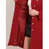 imageAllegra K Pea Coats for Women Fall Winter Stand Collar Single Breasted Long Trench Coat with Belt 2025Red