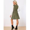 imageAllegra K Pinafore Dress for Womens Sleeveless Casual Vintage Faux Suede t Shirt DressesArmy Green