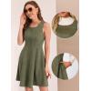 imageAllegra K Pinafore Dress for Womens Sleeveless Casual Vintage Faux Suede t Shirt DressesArmy Green