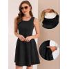 imageAllegra K Pinafore Dress for Womens Sleeveless Casual Vintage Faux Suede t Shirt DressesBlack
