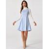 imageAllegra K Pinafore Dress for Womens Sleeveless Casual Vintage Faux Suede t Shirt DressesBlue