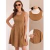 imageAllegra K Pinafore Dress for Womens Sleeveless Casual Vintage Faux Suede t Shirt DressesBrown
