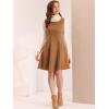 imageAllegra K Pinafore Dress for Womens Sleeveless Casual Vintage Faux Suede t Shirt DressesBrown