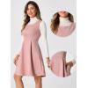 imageAllegra K Pinafore Dress for Womens Sleeveless Casual Vintage Faux Suede t Shirt DressesPink