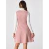 imageAllegra K Pinafore Dress for Womens Sleeveless Casual Vintage Faux Suede t Shirt DressesPink