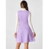 imageAllegra K Pinafore Dress for Womens Sleeveless Casual Vintage Faux Suede t Shirt DressesPurple