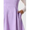imageAllegra K Pinafore Dress for Womens Sleeveless Casual Vintage Faux Suede t Shirt DressesPurple