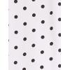 imageAllegra K Polka Dots Tops for Womens Puff Sleeve Round Pleated Neck Casual Office BlouseWhite