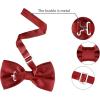 imageAllegra K Pretied Solid Adjustable Bowtie Classic Tuxedo Wedding Bow Ties for MenWine Red