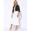 imageAllegra K Satin Cardigan for Womens Open Front Elegant Formal 34 Sleeve Bolero Shrug JacketBlack