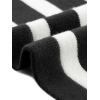 imageAllegra K Striped Cardigan Sweaters for Womens Lightweight Crew Neck Button Down Knit JacketsBlack White