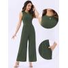 imageAllegra K Summer Jumpsuit for Womens Dressy Casual Outfits Sleeveless Crewneck Wide Leg PantsGreen