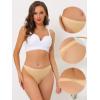 imageAllegra K Thongs for Women Packs GString Panties Breathable HiCut Tangas Underwear3 Apricot 3 Wine Red