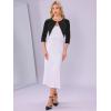imageAllegra K Velvet Shrug for Women Crew Neck Ruched 34 Sleeves Cocktail Party Cropped CardiganBlack