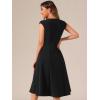 imageAllegra K Wear to Work Office Dress for Womens 2025 Cap Sleeve with Pockets ALine DressBlack