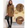 imageAllegra K Winter Coats for Womens Lapel Collared Single Breasted with Belt Overcoat Trench OuterwearKhaki
