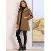 imageAllegra K Winter Coats for Womens Lapel Collared Single Breasted with Belt Overcoat Trench OuterwearKhaki