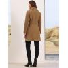 imageAllegra K Winter Coats for Womens Lapel Collared Single Breasted with Belt Overcoat Trench OuterwearKhaki