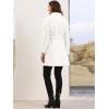 imageAllegra K Winter Coats for Womens Lapel Collared Single Breasted with Belt Overcoat Trench OuterwearWhite