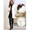 imageAllegra K Winter Coats for Womens Lapel Collared Single Breasted with Belt Overcoat Trench OuterwearWhite