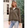 imageAllegra K Winter Faux Suede Jacket Coat for Women 2025 Faux Fur Shearing Lined Warm Thick Fleece Fuzzy OuterwearDark Brown
