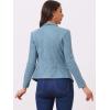 imageAllegra K Women Faux Suede Jacket Lapel Draped Open Front Cardigan Casual Trendy Suede BlazerGray Blue