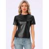 imageAllegra K Womens 80s Disco Outfit Party Club Sparkly Rainbow Metallic TopBlack