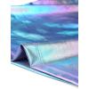 imageAllegra K Womens 80s Disco Outfit Party Club Sparkly Rainbow Metallic TopBlue