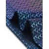 imageAllegra K Womens 80s Disco Outfit Party Club Sparkly Rainbow Metallic TopDark Blue