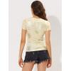 imageAllegra K Womens 80s Disco Outfit Party Club Sparkly Rainbow Metallic TopLight Gold