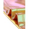 imageAllegra K Womens 80s Disco Outfit Party Club Sparkly Rainbow Metallic TopPink Orange